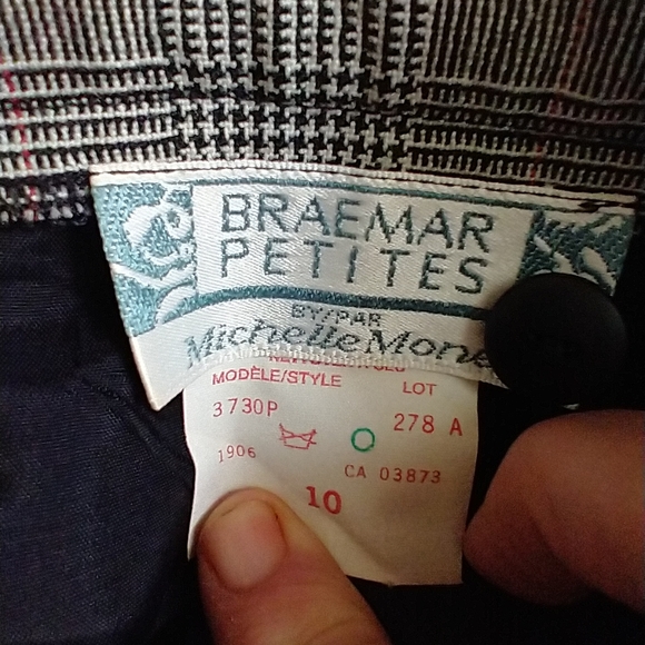 Vintage Academia 100% Wool Breamar High Waisted Pleated Plaid Lined Trousers S 6 - Picture 4 of 11